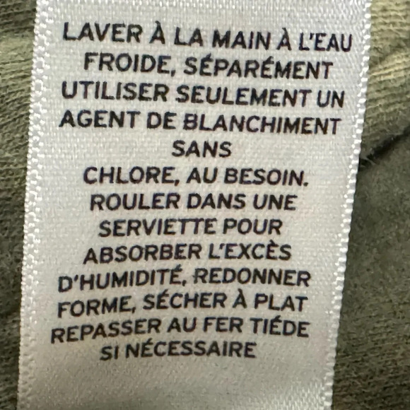 CASLON Olive Sarma Camo Knit Blazer Jacket Drape Collar Raw Seam Detail Size M - Picture 7 of 7